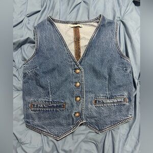 Abercrombie & Fitch Blue Denim Vest